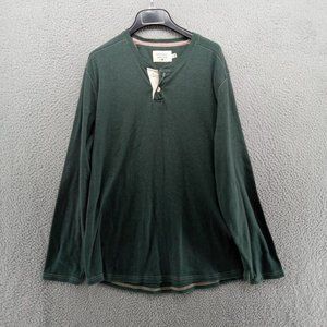 Normal‎ Brand Shirt Mens XL Green Heather Performance 2 Button Henley